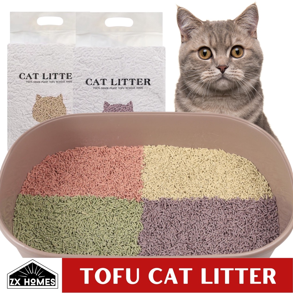 ZX HOMES 6L Cat Litter Made From Plant Tofu Residue Food Grade No Harm
