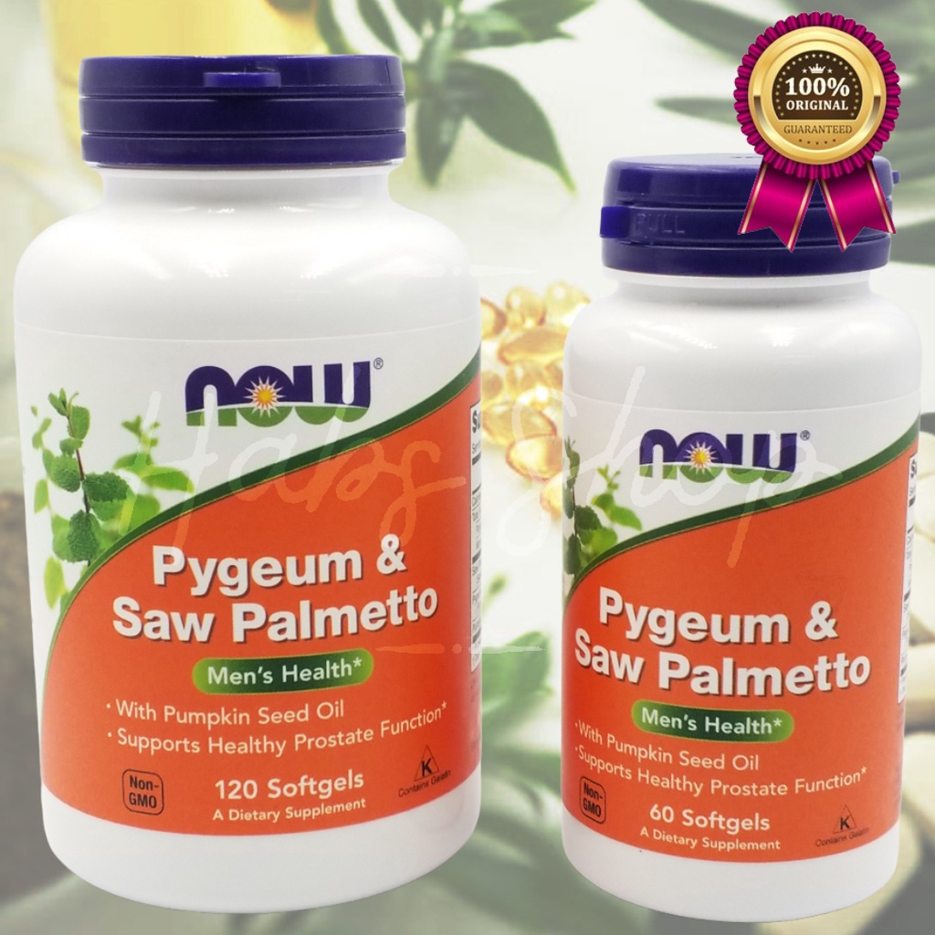 Pygeum Saw Palmetto Now Foods 60 Softgels or 120 Softgels Shopee