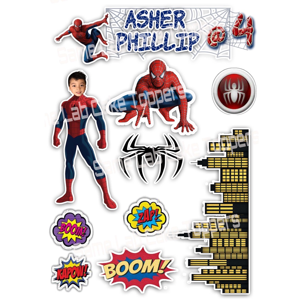 Customized Spiderman Cake and Cupcake topper | Shopee Philippines