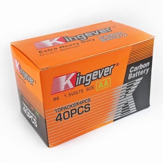 Authentic AA Double A Heavy Duty Kingever King Ever Battery 40pcs in a box