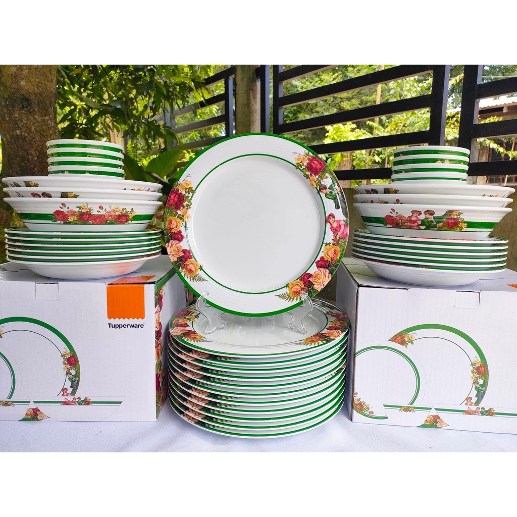 Tupperware 42Pcs Heirloom Collection Plate Set Shopee Philippines