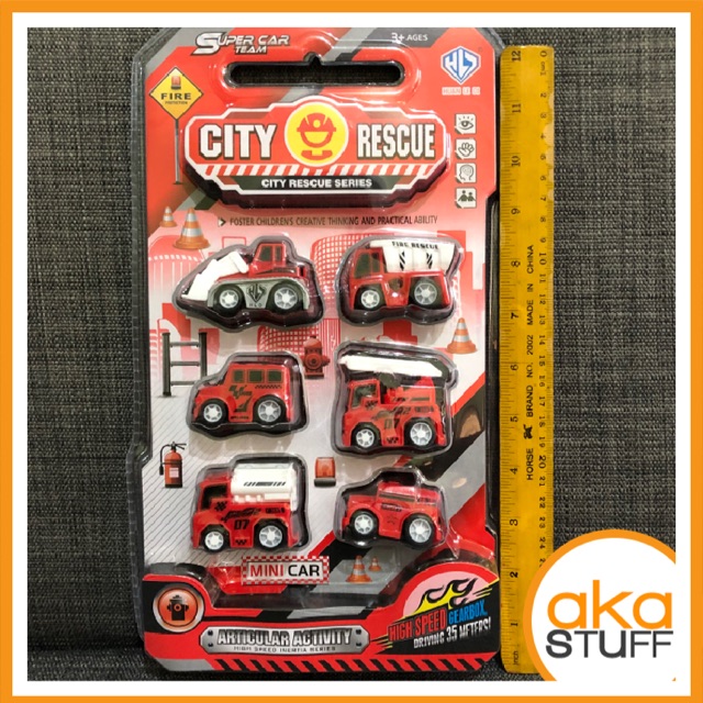 small toy fire trucks