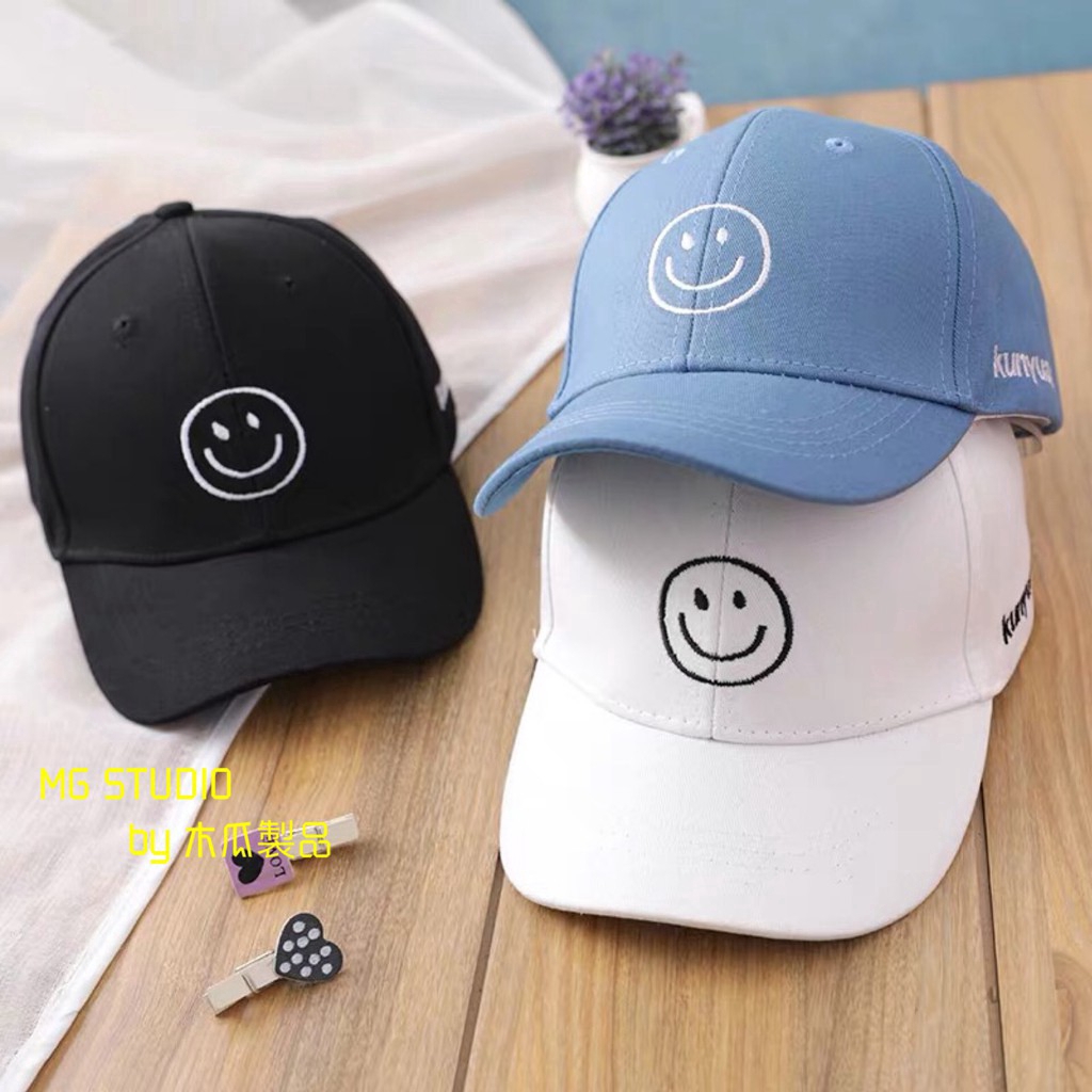 smiley face baseball cap