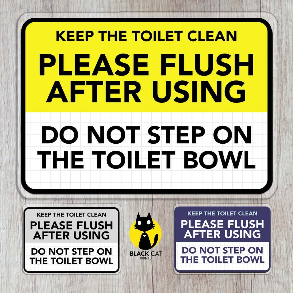 Keep the Toilet Clean Flush After Use Sign Laminated Signage Sign