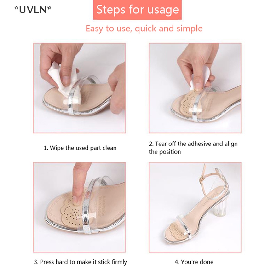 [[UVLN]] Leather Nonslip Insoles Sandals High Heel Shoes Antislip Sticker Forefoot Pad [Hot