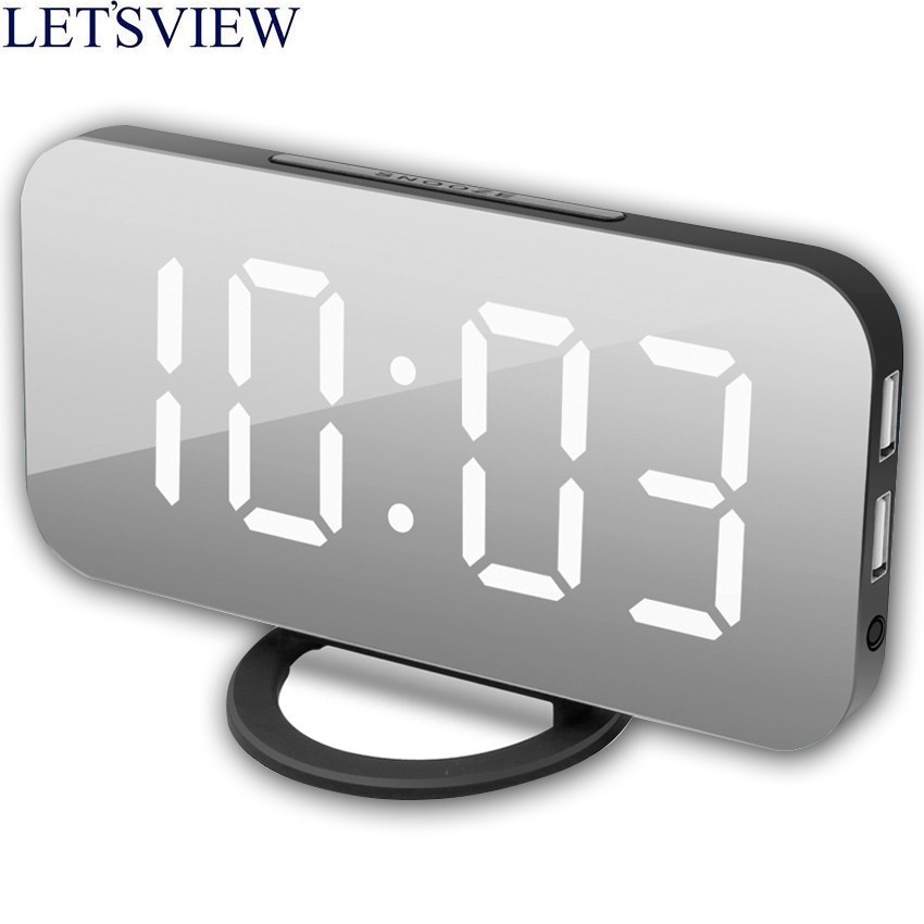 alarm clock Letsview Digital Alarm Clock - 6 Inch Large LED Display ...