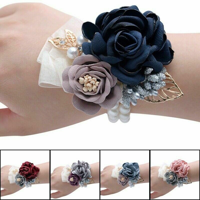 silk wrist corsages for weddings