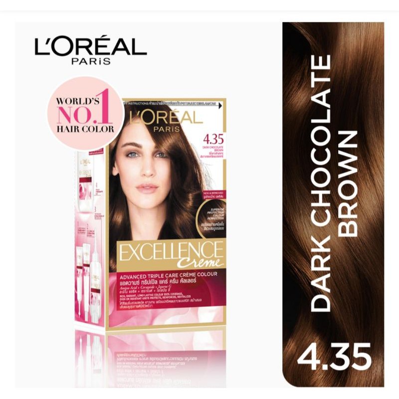 Loreal Paris Hair Color Dark Chocolate Brown  | Shopee Philippines