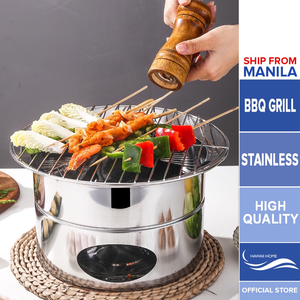 Hawaii Home Japanese Style Stainless 30CM Steel Barbecue Grill Pan