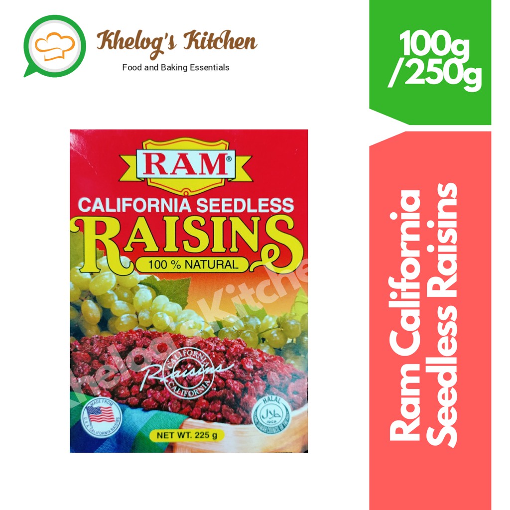 Ram California Seedless Raisins (100g/225g) Shopee Philippines