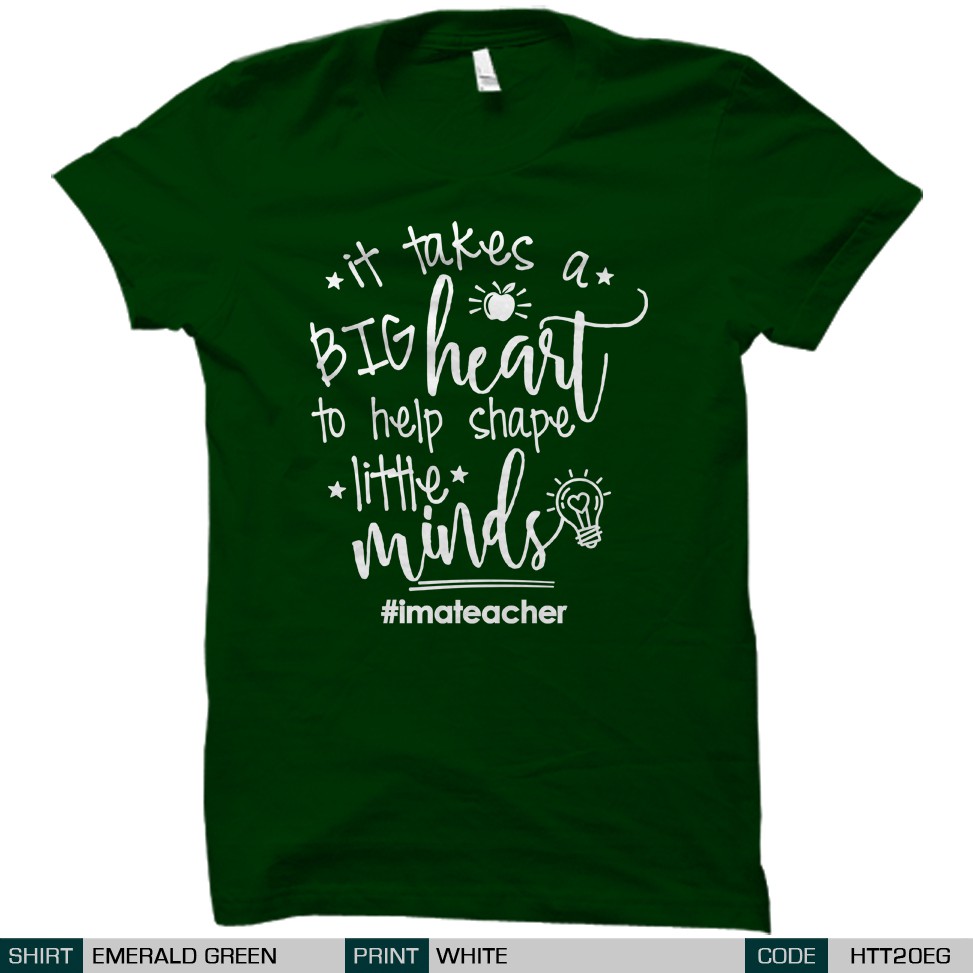 Hashtag Tees PH - A TEACHER'S HEART Tee #imateacher (HTT20) - Shopee Philippines