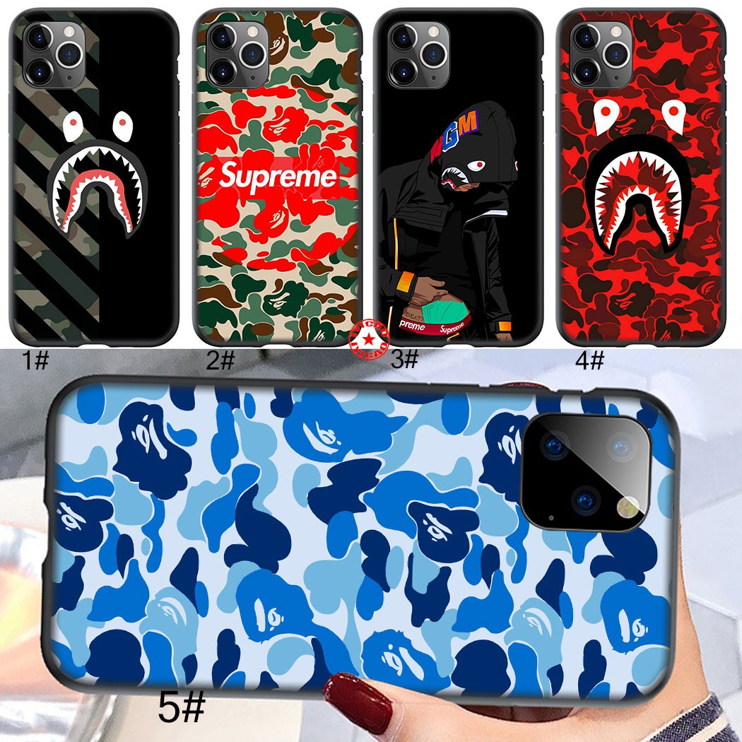 Ba7 Bape Supreme Phone Case Soft Cover For Iphone 11 12 Pro Max Mini Se Shopee Philippines