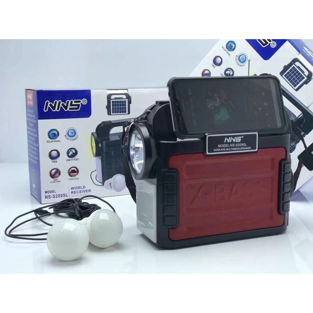 M Max Ns S9sl Fm Am Mp3 Bluetooth Radio Solar Lighting System Kit With Solar Panel And Two Bulbs Shopee Philippines