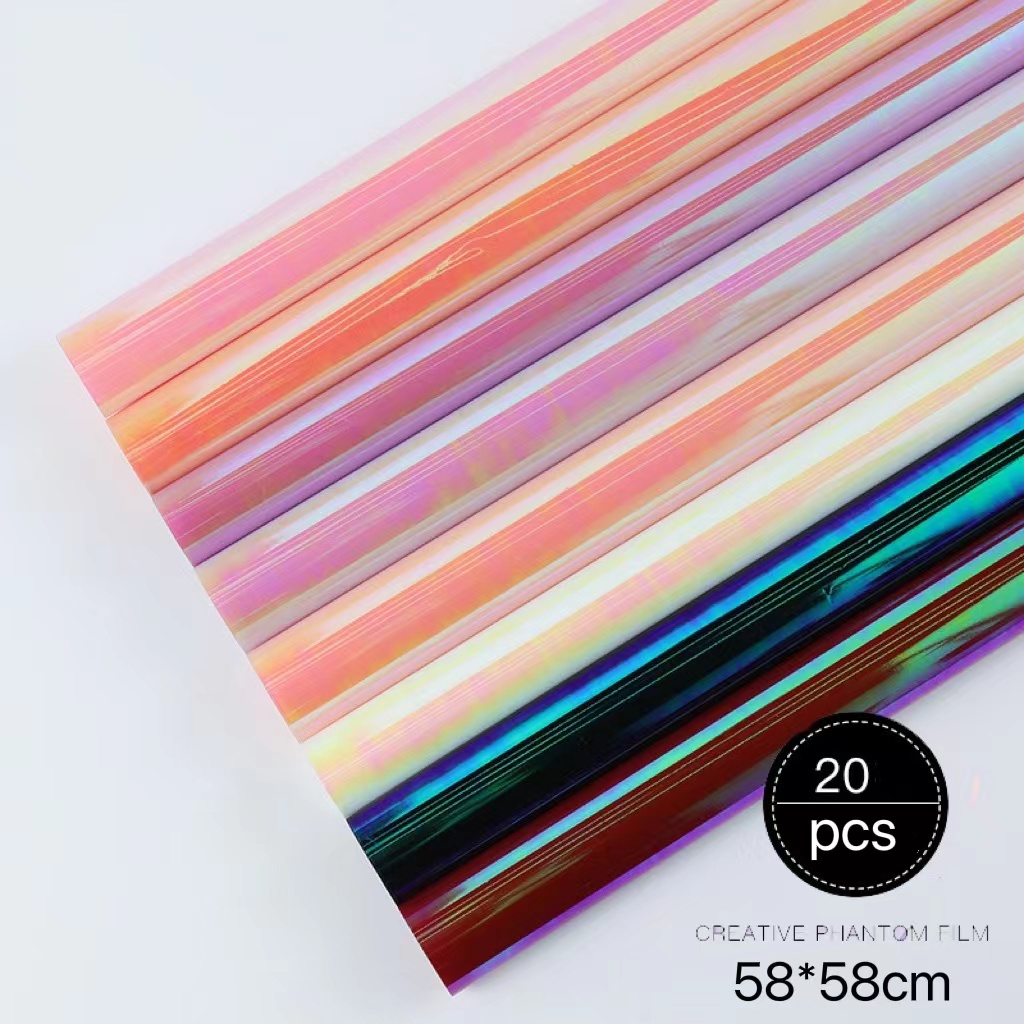 Laser Paper Symphony Film Flower Wrapping Paper Colorful Paper Double-sided Waterproof Paper