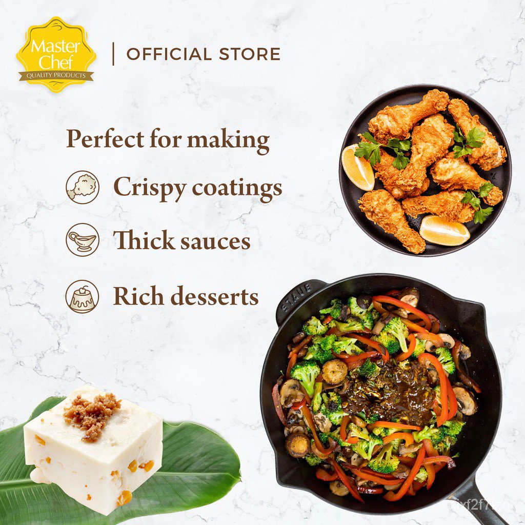 jmrP Master Chef 100 Pure Cornstarch 400g (All Purpose, Corn Flour