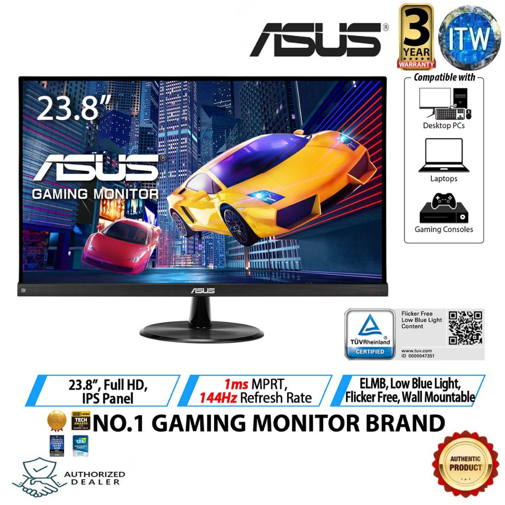 Asus Vp249qgr 238 Inch Full Hd Ips Frameless Gaming Monitor