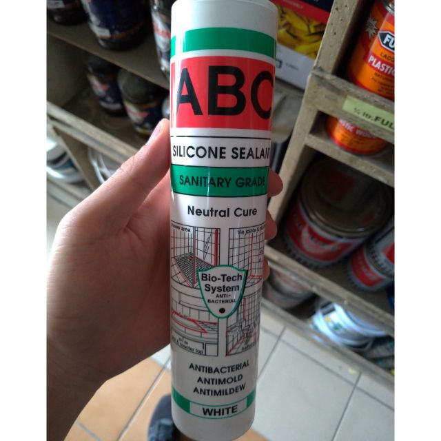 ABC Silicone Sealant Sanitary Grade Anti Bacterial White 300ml Shopee