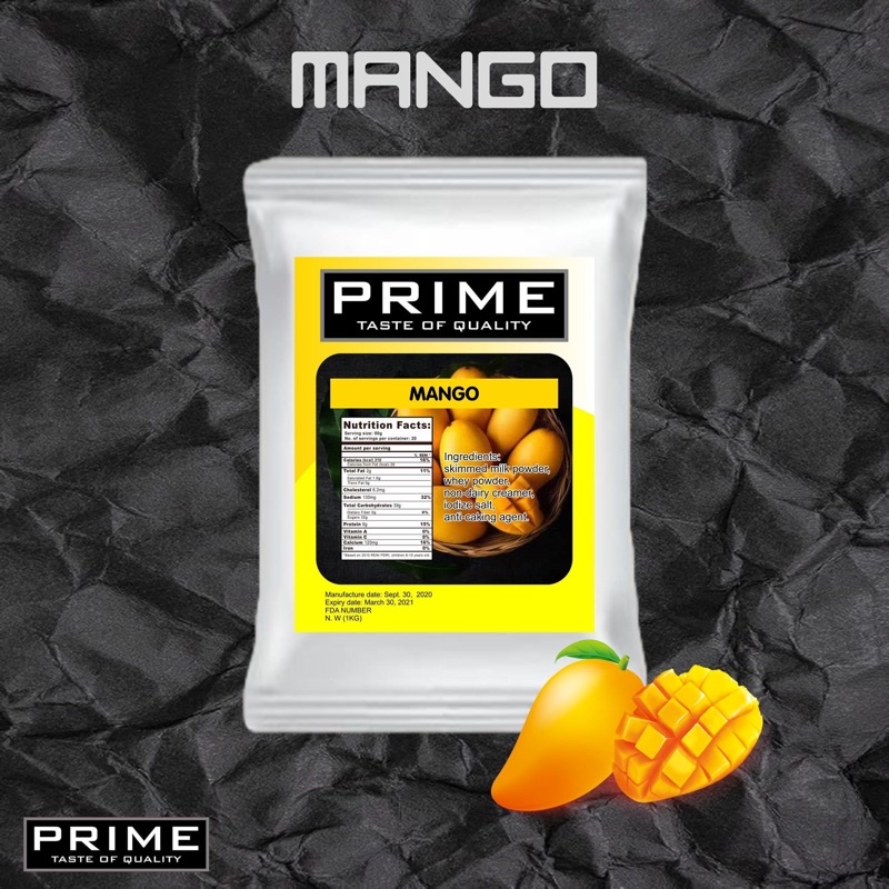 Prime Mango 1kg Flavored powder (Milk Tea, Ice cream, Frappe) Shopee Philippines