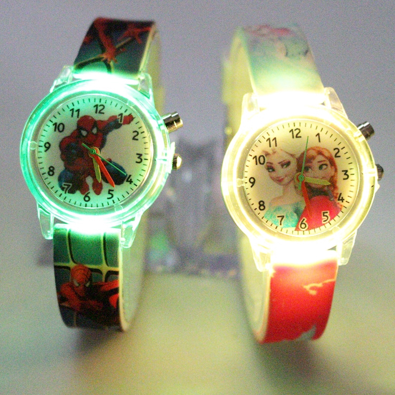 boys watch with light