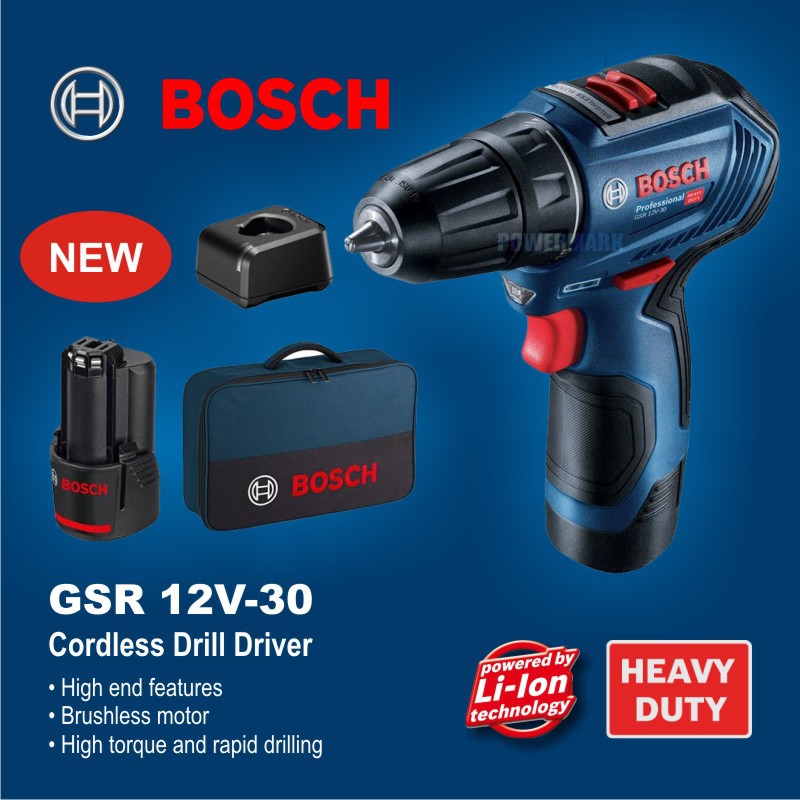 Bosch GSR 12V30 Cordless Drill / Driver Set Shopee Philippines