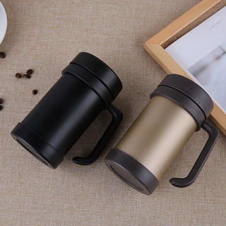 500Ml/17Oz Mug Stainless Steel Vacuum Flasks Thermoses Gold #8