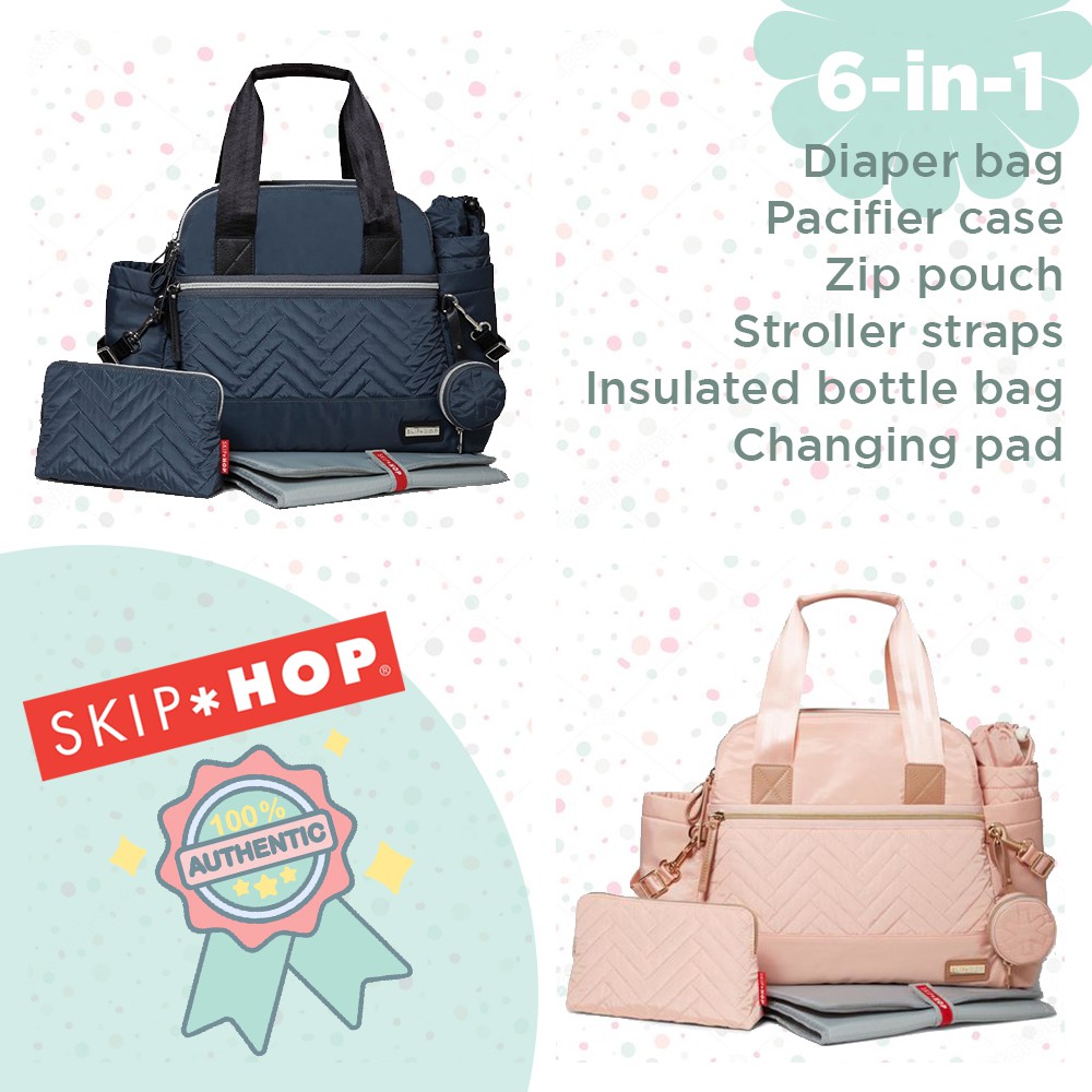 skip hop 6 in 1 diaper bag