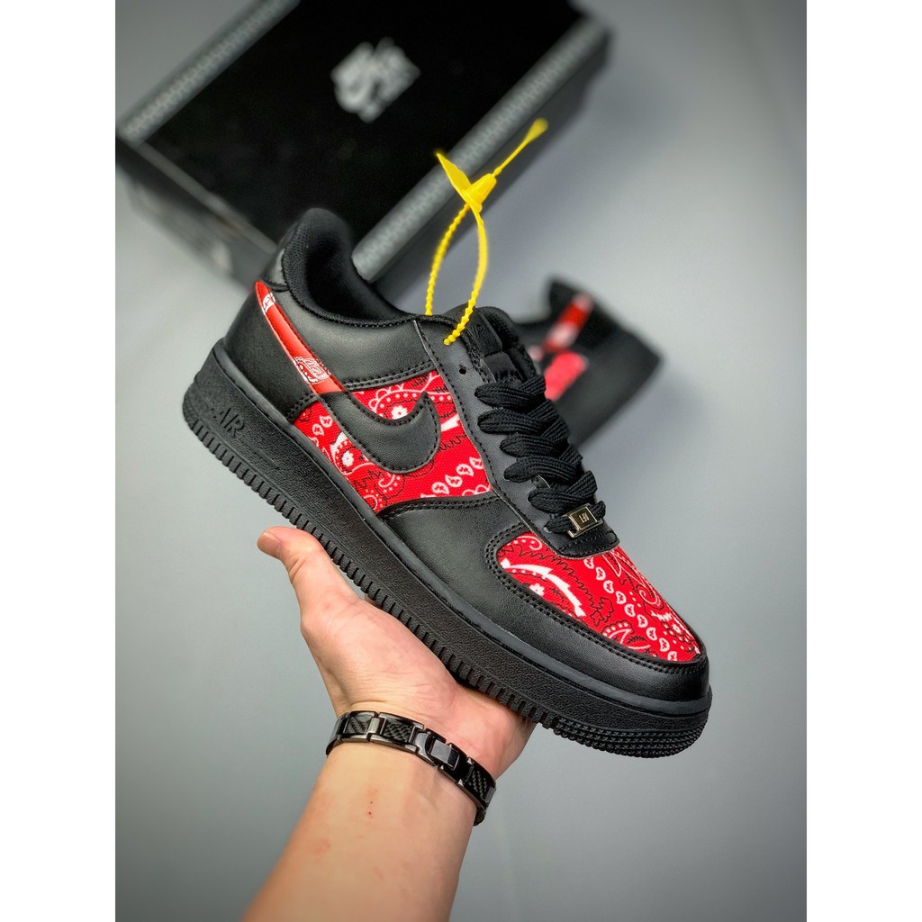 nike air force 1 red bandana