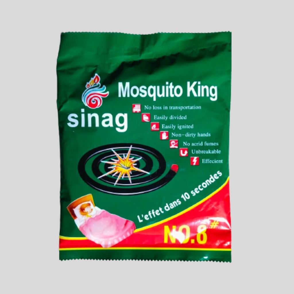SINAG Moquito King Coil No.8 Plant Fibre Mosquito Coil Insect Moquito