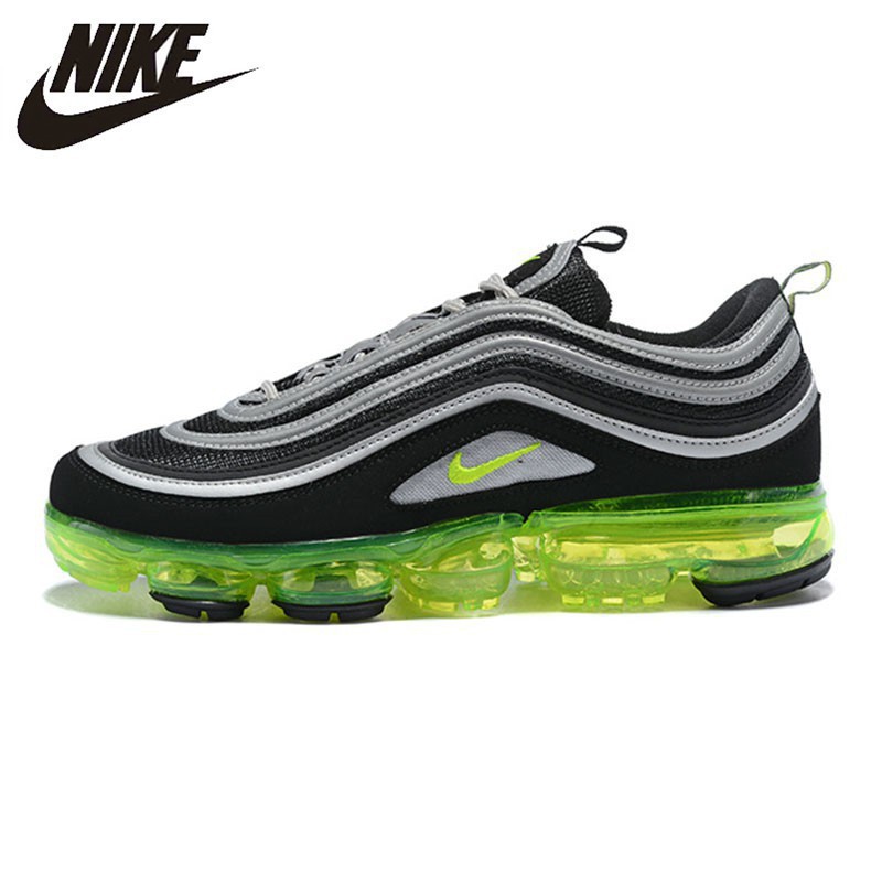 green nike air vapormax 97 sneakers