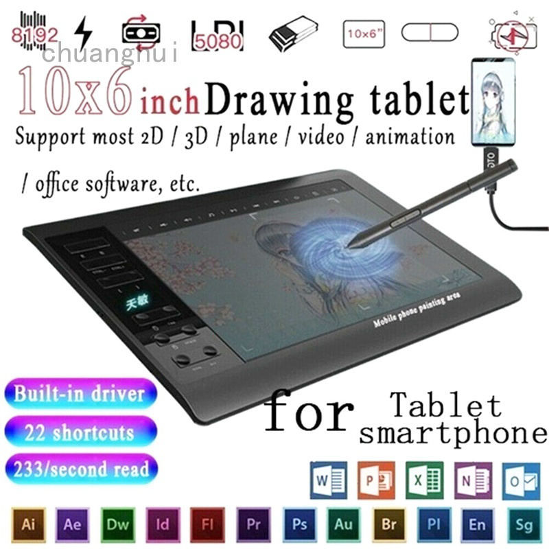 Best Quality】Graphic Tablet Drawing Pad with Digital Pen Quick Reading  Pressure Sensing Gifts | Shopee Philippines