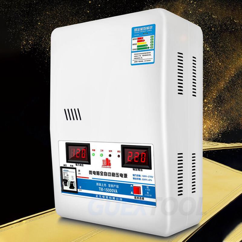 Voltage stabilizer 220v automatic highpower 15kw pure copper lowvoltage air conditioner