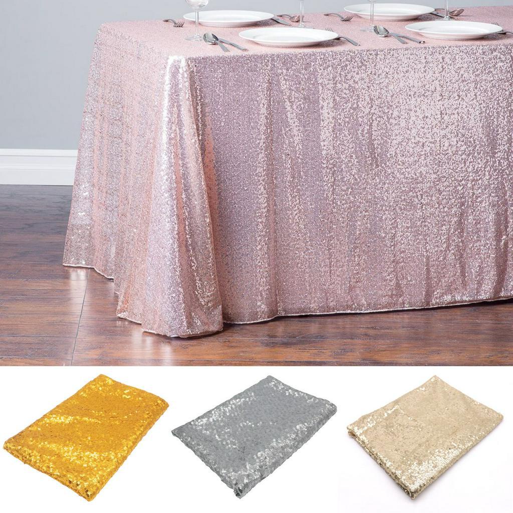 rose gold rectangle table cloth