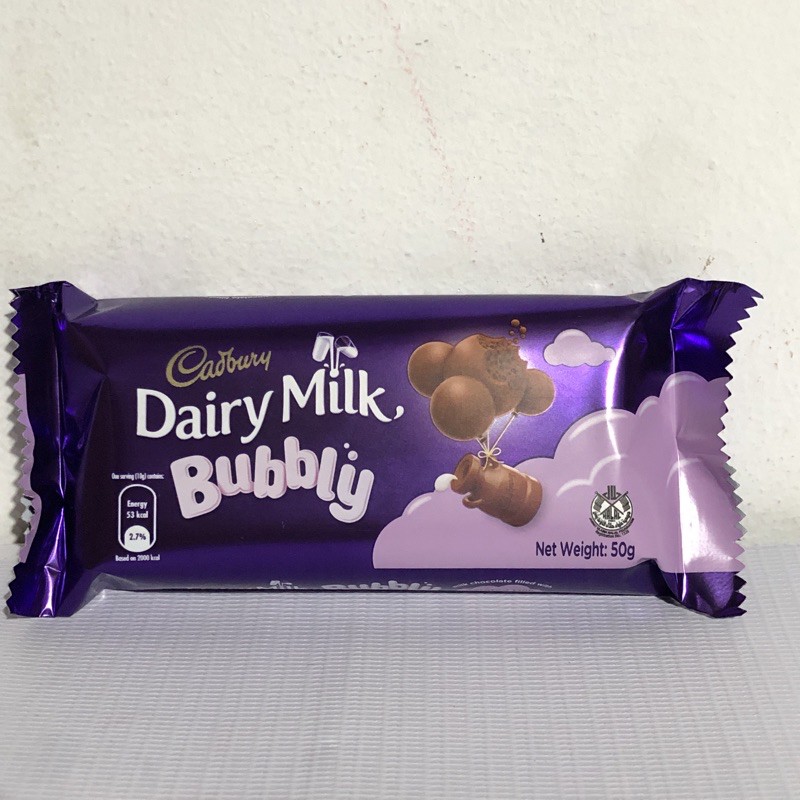 Cadbury Dairy Milk Bubbly 50g Shopee Philippines