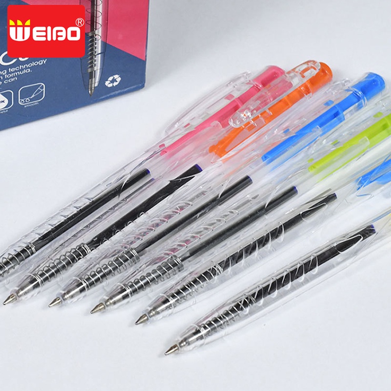 WEIBO 0.5mm Ballpoint Pen Push-type Gel Pen Black Gel Pen Sign Pen for ...