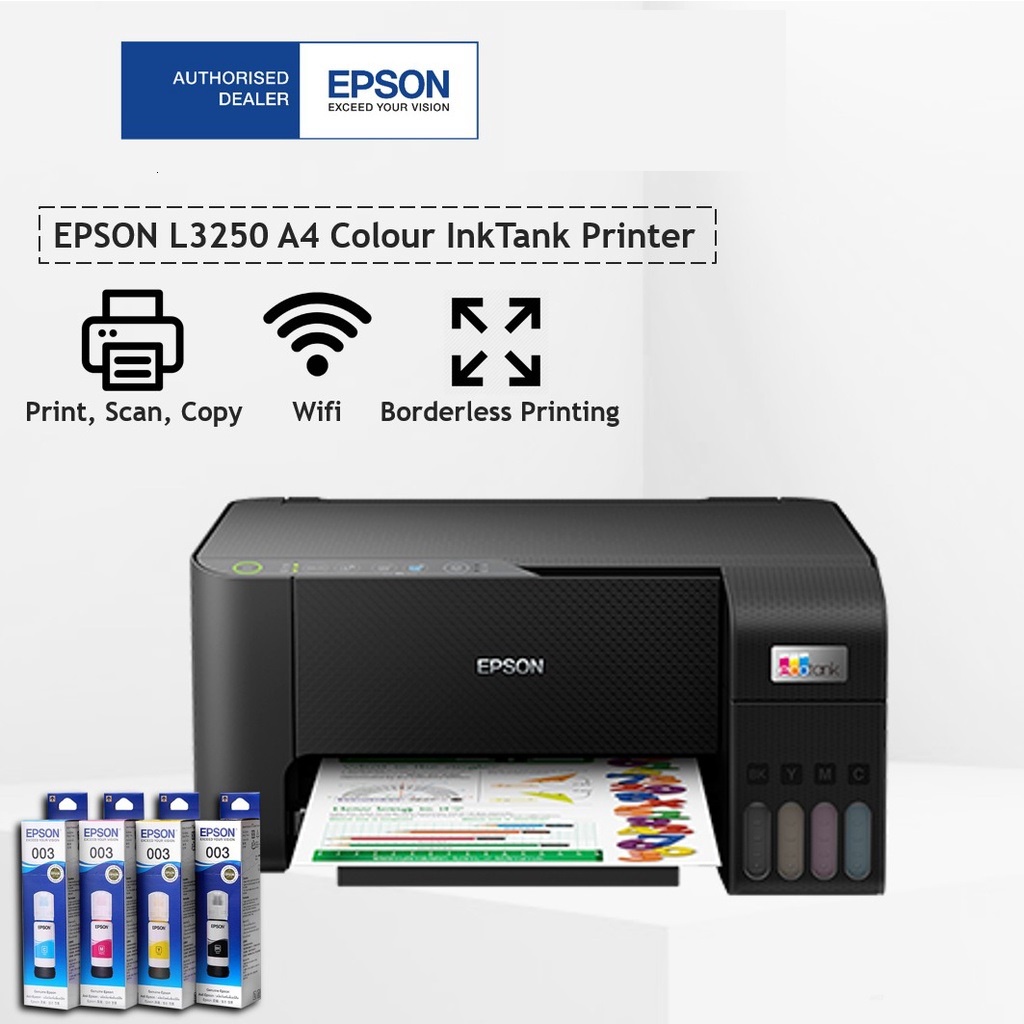 Epson Ecotank L3250 A4 Wi Fi All In One Ink Tank Printer Shopee Philippines 5353