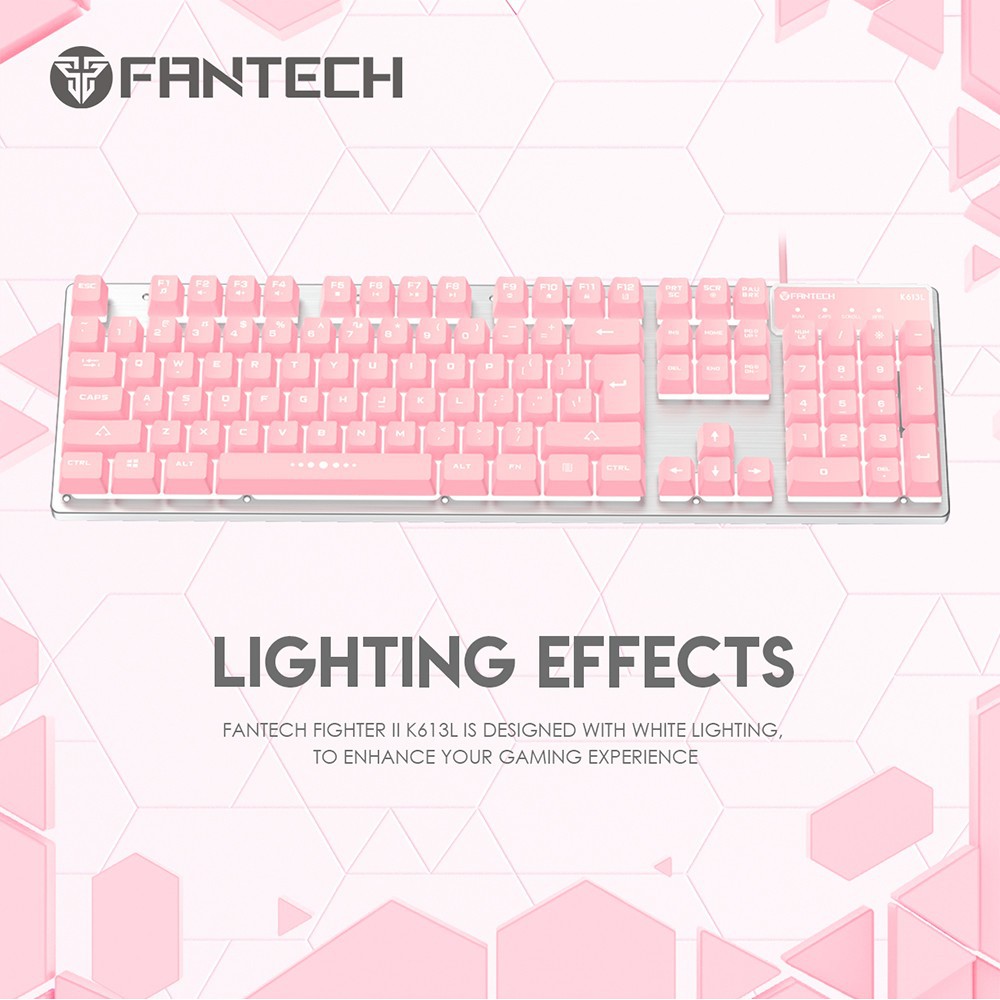 Fantech K613L | K613 TKL Fighter II Keyboard - Sakura Pink | Shopee  Philippines