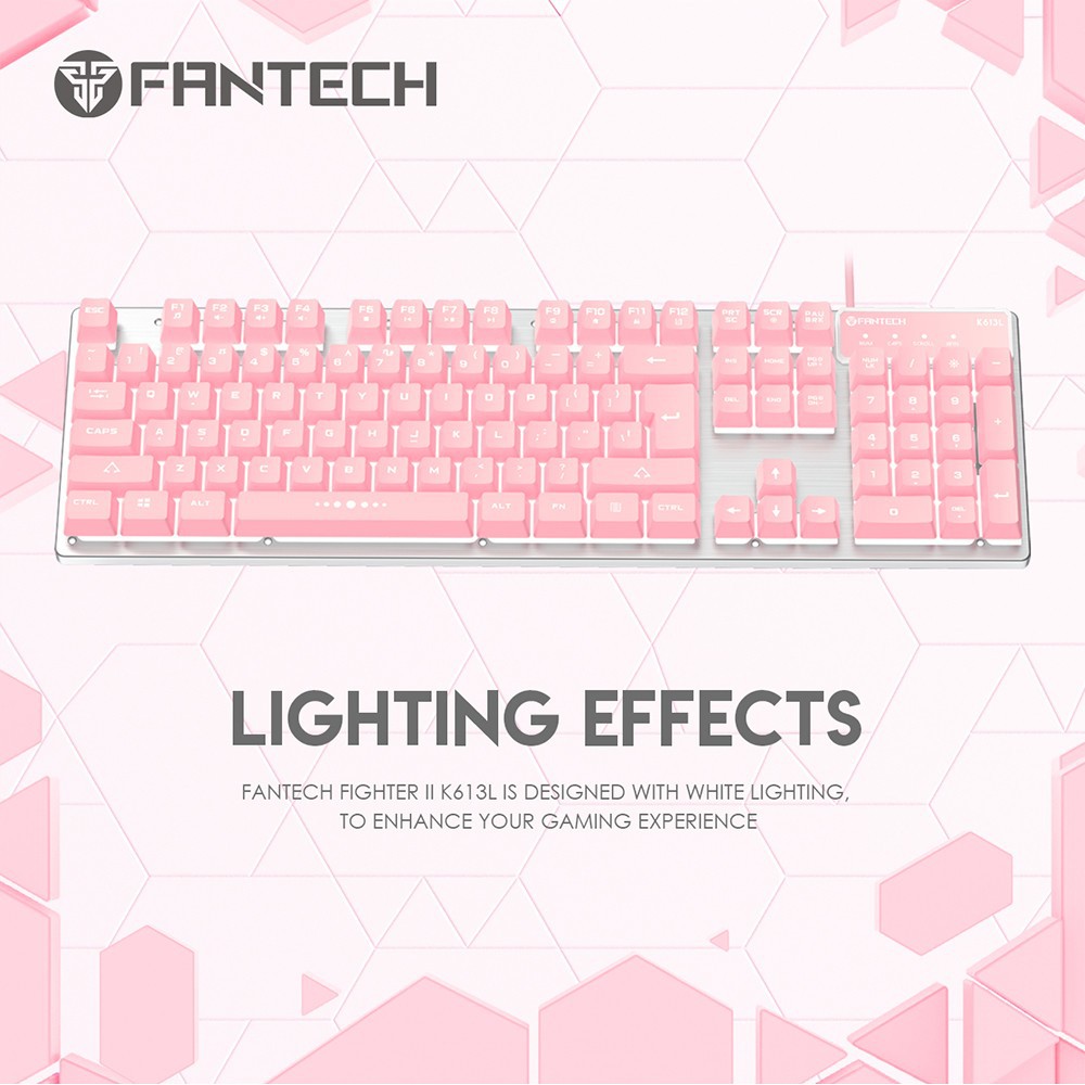 Fantech K613L | K613 TKL Fighter II Keyboard - Sakura Pink | Shopee Philippines