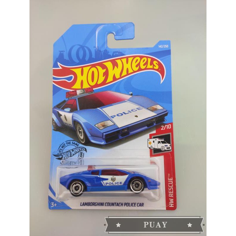 hot wheels lamborghini countach police car