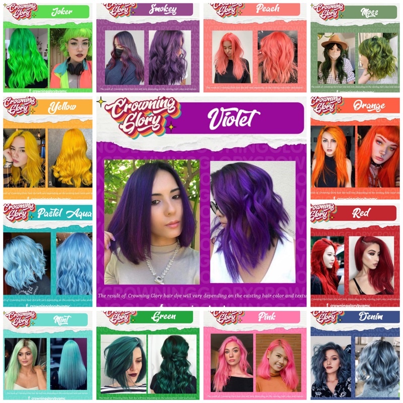 Crowning Glory Hair Color Dye | Hair Bleaching Set | Semi Permanent Hair  Color | Shopee Philippines