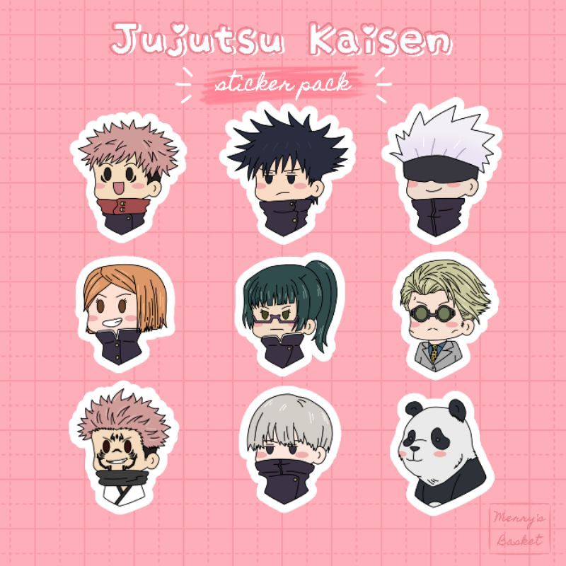 jujutsu kaisen anime version 1 vinyl pearl stickers shopee philippines