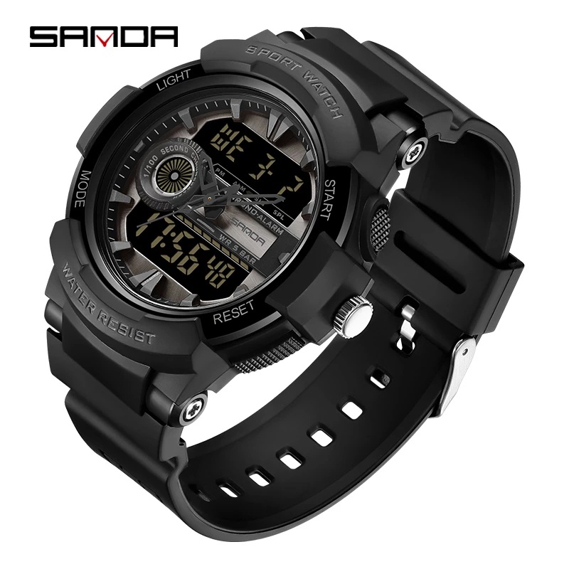 SANDA 2022 Digital Watch Men's Sport Watches for Men Waterproof Clock ...