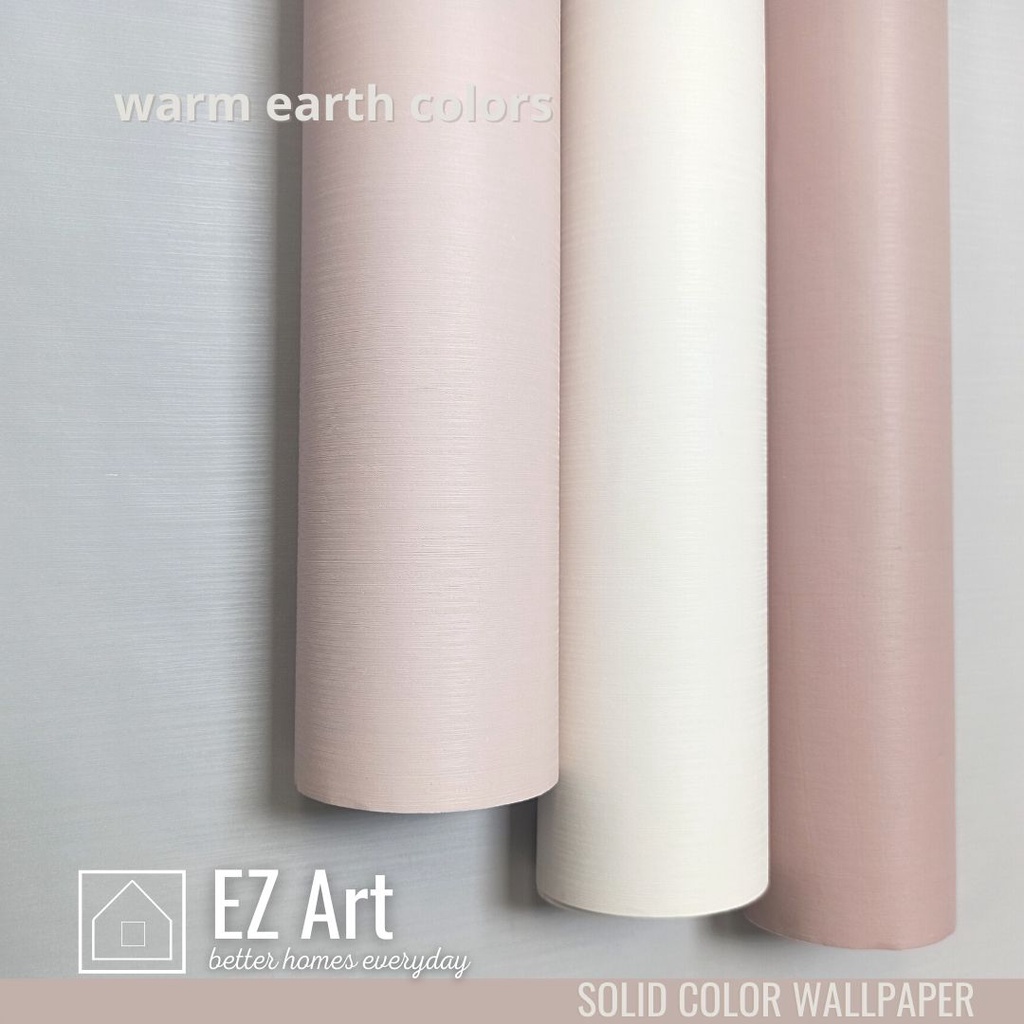 ™Solid Color Self-Adhesive Waterproof pvc Plain Dormitory Wall Stickers- warm earth neutrals beige