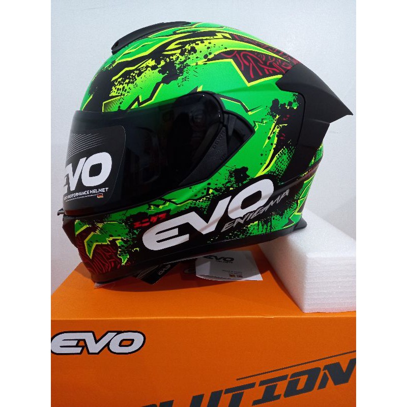 Evo Helmet Gt Pro Enigma Matte Green And Blue Full Face Dual Visor Shopee Philippines