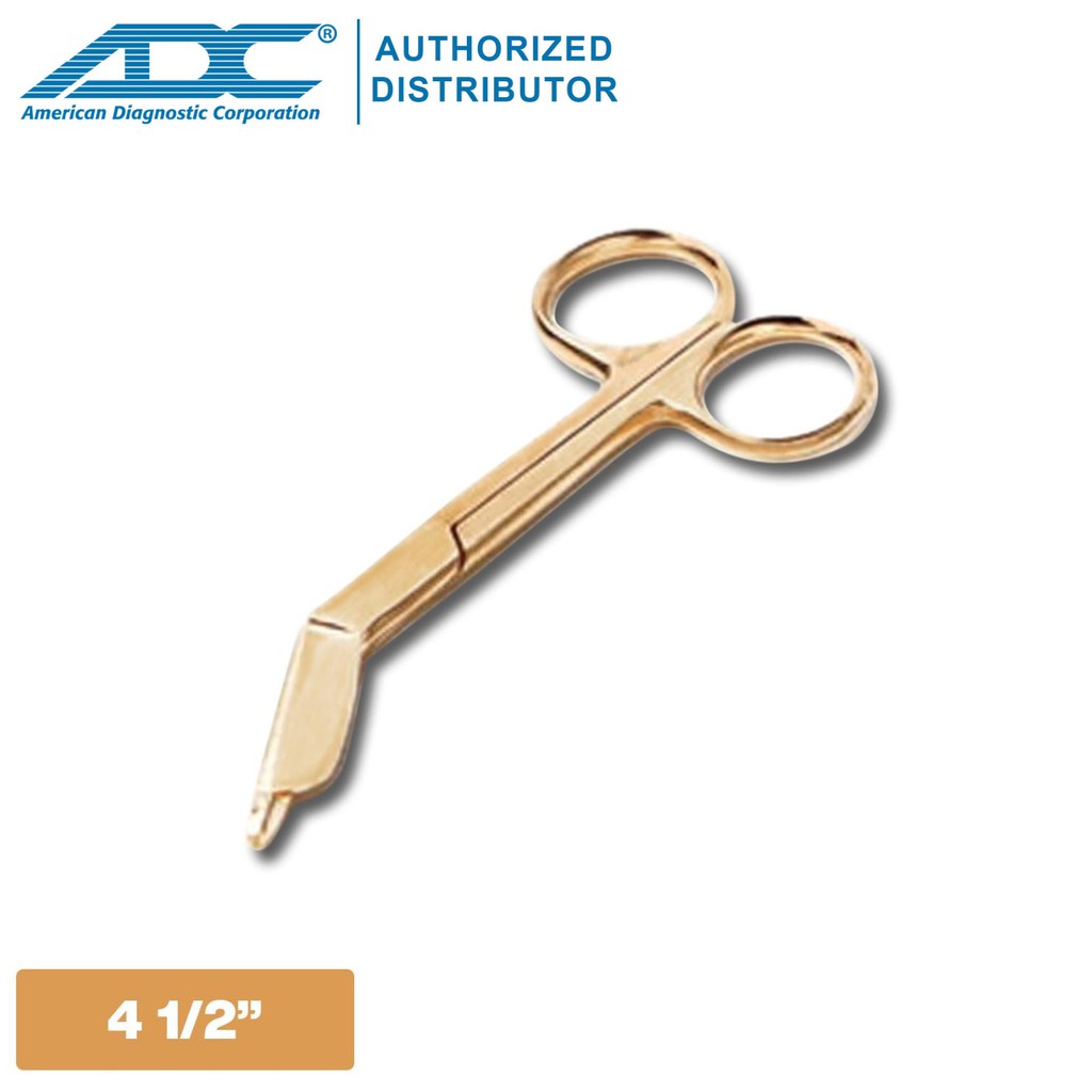 Adc Lister Bandage Scissors 4 And 1 2 Inches Gold Shopee