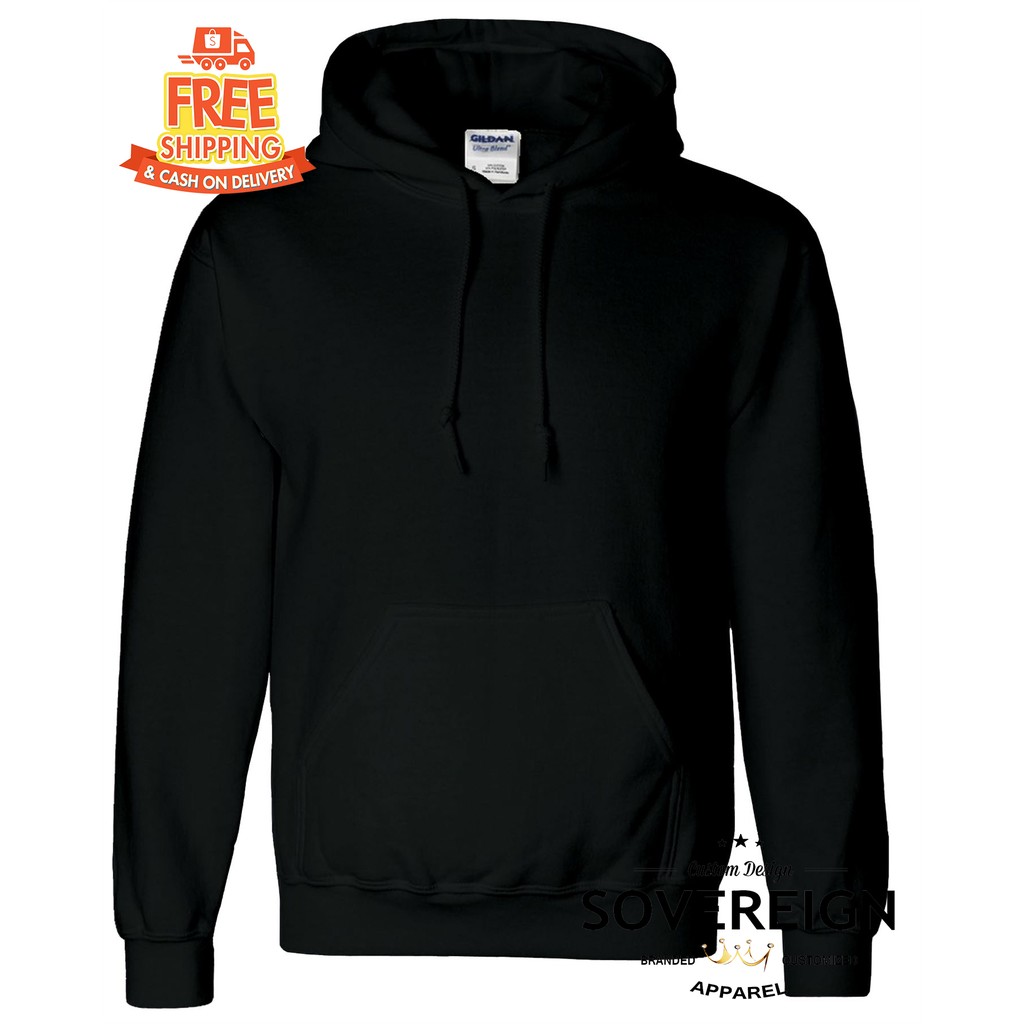 gildan black pullover hoodie