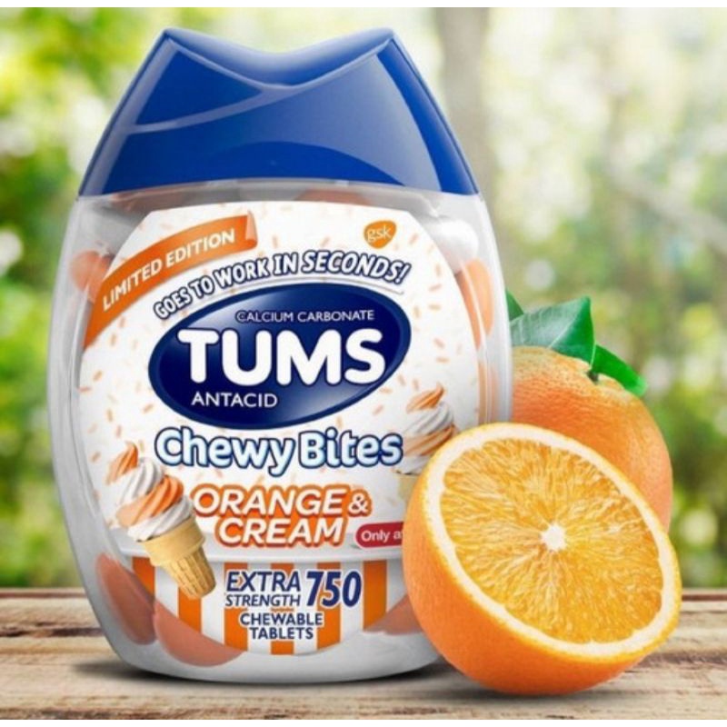 TUMS with Gas Relief Antacid Antigas Chewy Bites 60tabs Shopee
