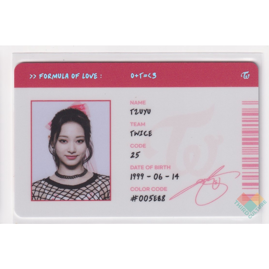 TWICE - Formula of Love - Tzuyu (Version B) - Official Scientist ID