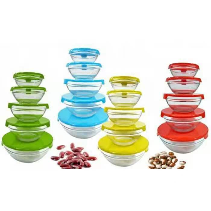 Class 5in 1 Colorful Storage Glass Salad Bowl Set Shopee Philippines