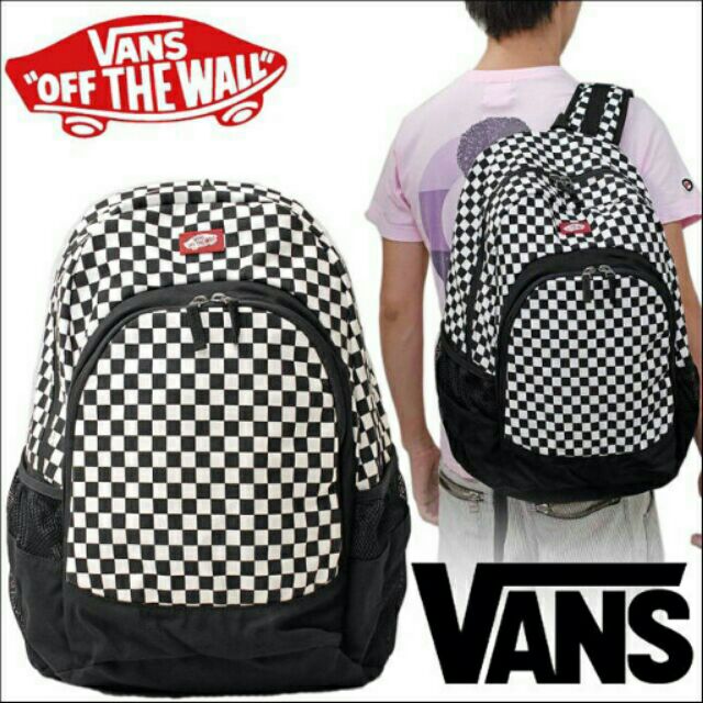 vans van doren checkerboard backpack