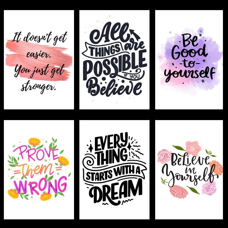 batch 12 aesthetic home wall decor motivational positive quotes bible